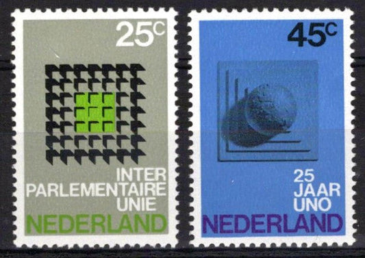 Netherlands 485-486 MNH Globe Interparliamentary Union Zayix Stamps 0225S0030M