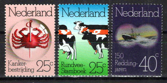 Netherlands 515-517 MNH Ships Cattle Fishing Crabs Zayix Stamps 0225S0046