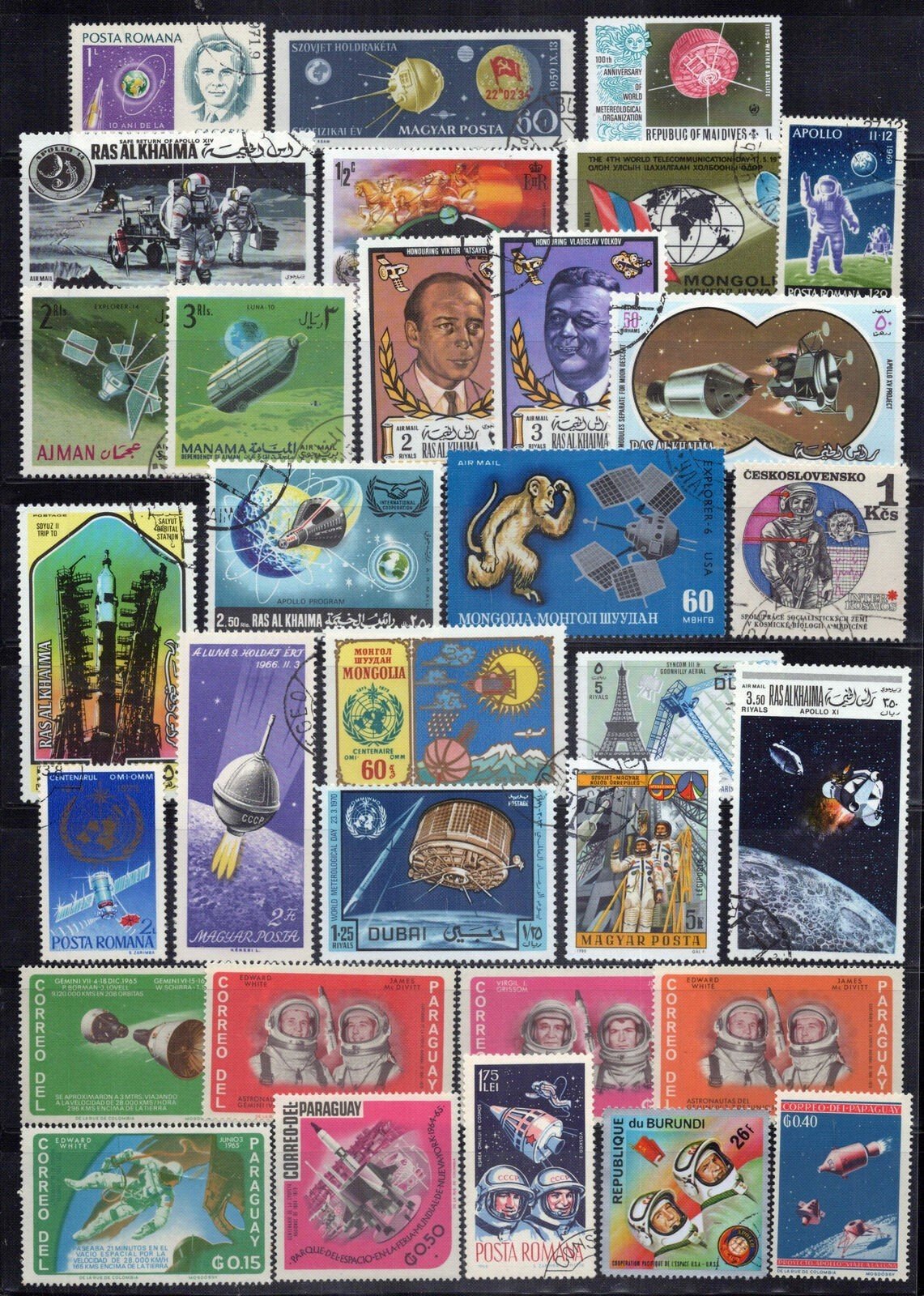 Space Stamp Collection Mint/Used Rockets Astronauts Spaceships ZAYIX