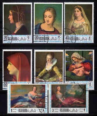 Ral Al Khaimah 218-225 A CTO Mother's Day Paintings Women ZAYIX 013123S51