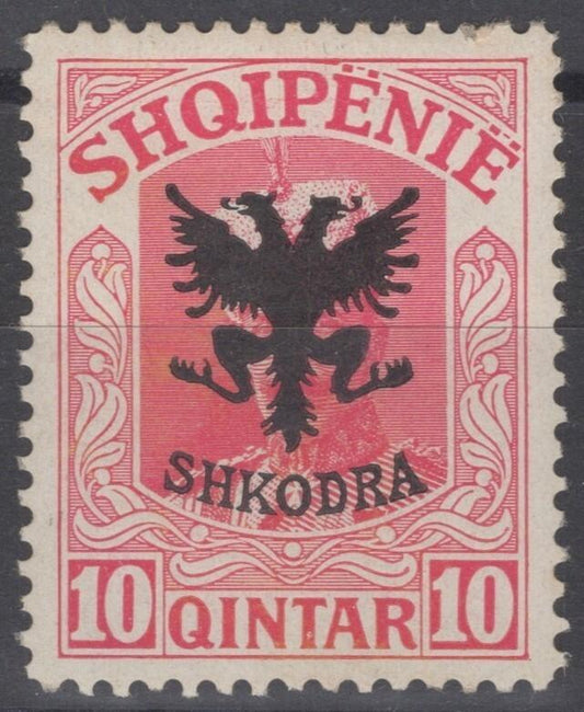 Albania 121 MH 10q rose Double Headed Eagle Birds ZAYIX 081622S84