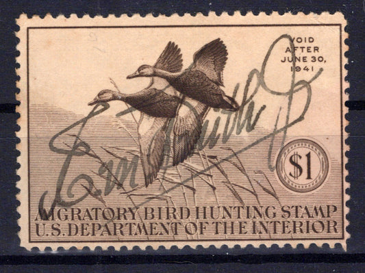 US RW7 Used VF $1 sepia Black Mallards Duck Revenue Zayix Stamps 0325S0103