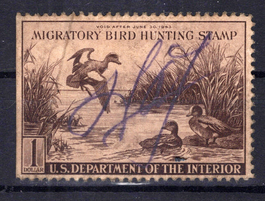 US RW9 Used VF $1 violet brown Baldpates Duck Revenue Zayix Stamps 0325S0104