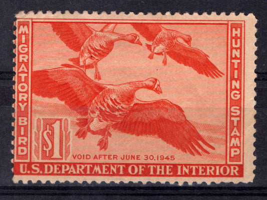 US RW11 MNG F $1 White-fronted Geese Duck Revenue Zayix Stamps 0325S0106