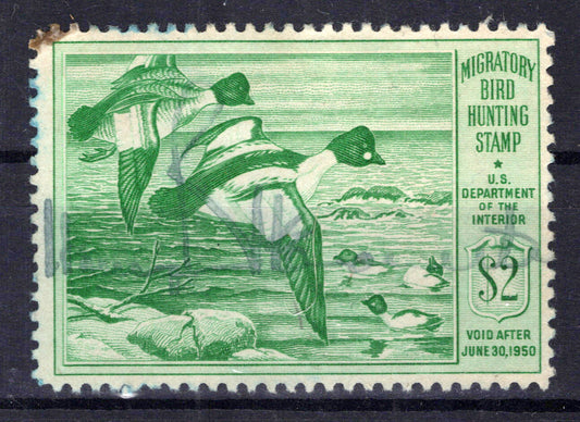 US RW16 Used VF $2 Goldeneye Ducks Duck Revenue Zayix Stamps 0325S0108
