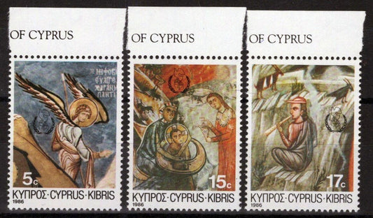 Cyprus 681-683 MNH Intl. Peace Yr. Christmas Nativity Frescoes ZAYIX 090222S64