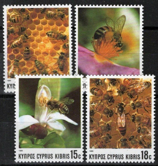 Cyprus 729-732 MNH Insects Bees Flowers ZAYIX 090222S80M