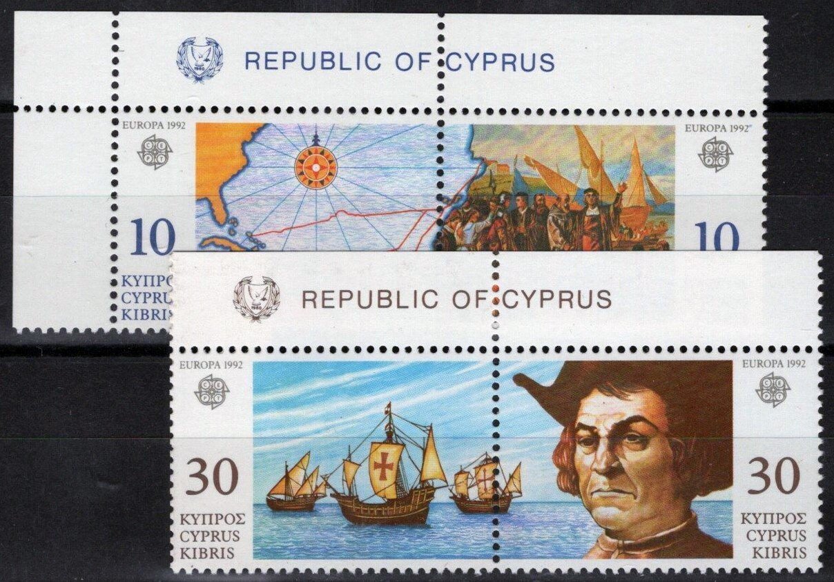 Cyprus 799a-801a MNH Discovery of America Ships Columbus Map ZAYIX 090222S95