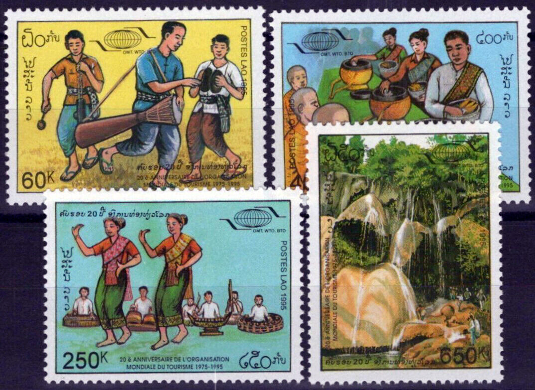 ZAYIX Laos 1203-1206 MNH Tourism Music Food Landmarks 100323S08