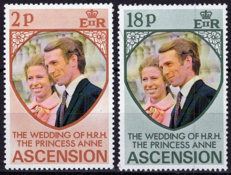 ZAYIX Ascension 177-178 MNH Royalty Princess Anne's Wedding 021423S67