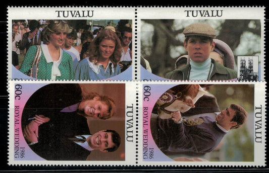 Tuvalu 381-383 MNH Royal Wedding long pair ZAYIX 030822SM25M