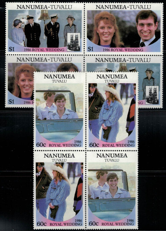 Tuvalu Nanumea 65-68 MNH Royal Wedding Blocks ZAYIX 030822SM19M
