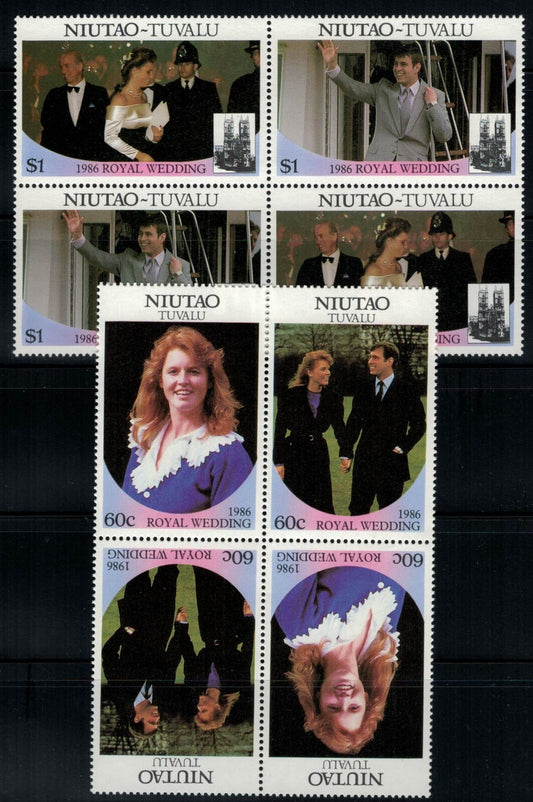 Tuvalu Niutao 51-52 MNH Royal Wedding Blocks Zayix Stamps ZAYIX 121121S33