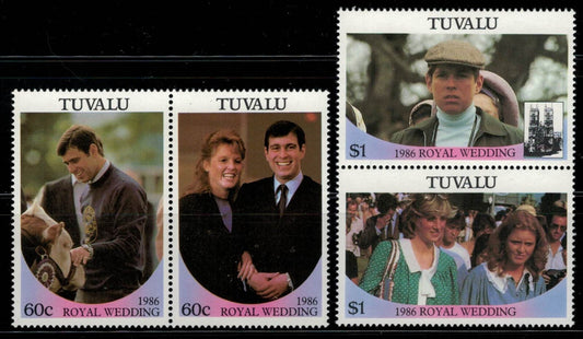 Tuvalu 381-385 MNH Royal Wedding pairs ZAYIX 030822SM27M