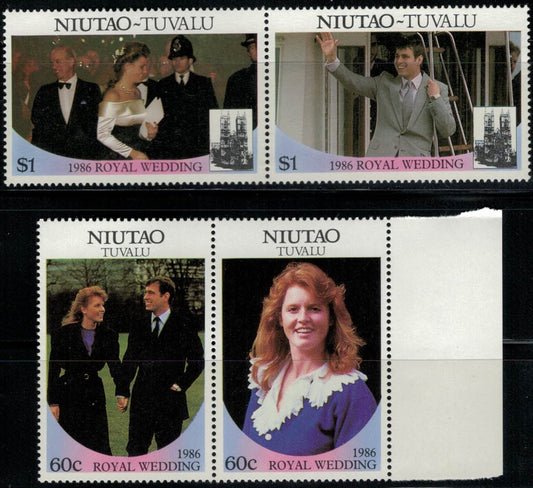 Tuvalu - Niutao 51-52 MNH Royal Wedding pairs ZAYIX 030822SM17M