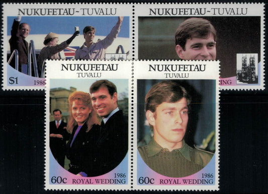 Tuvalu -Nukufetau 63-65 MNH Royal Wedding ZAYIX 030822SM22M