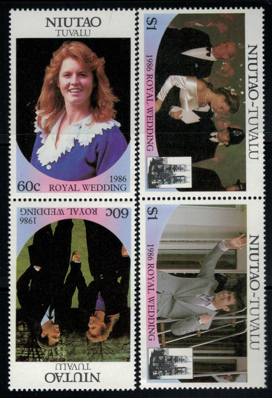 Tuvalu Niutao 51-52 MNH Royal Wedding pairs ZAYIX 030822SM16M