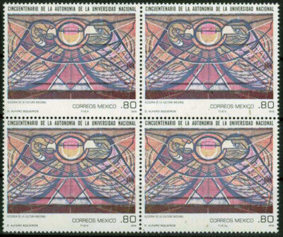 Mexico 1183 MNH 80c Allegory National Culture Painting block 073123SM45M ZAYIX 073123SM46M
