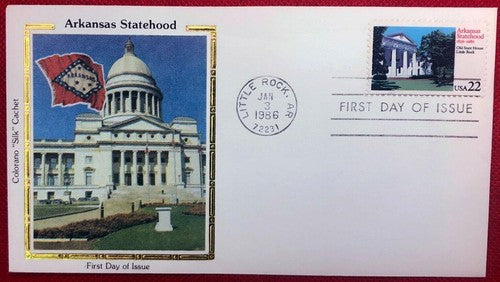 US Cover Colorano FDC 2167 Architecture Arkansas Statehood ZAYIX 010222SM10