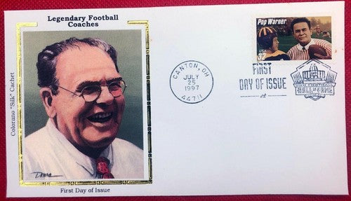 US Cover Colorano FDC 3144 no red bar Football Coach Pop Warner ZAYIX 010222SM27