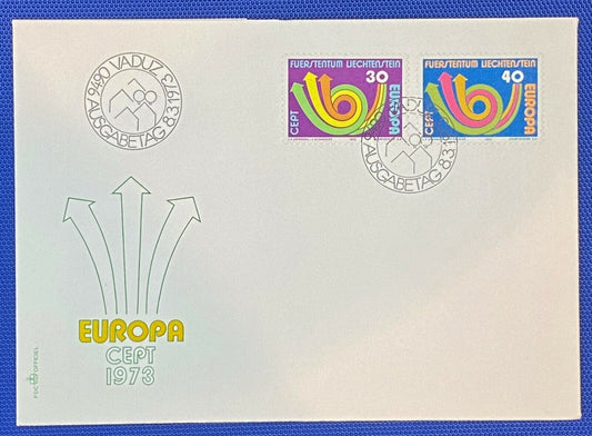 ZAYIX - 1973 Liechtenstein Mi# 579-80 / Sc# 528-29 FDC - Europa CEPT 011022-SM61