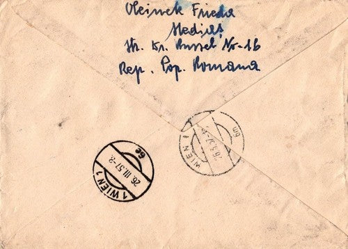 ZAYIX Romania 1957 Registered 2L Air Mail Cover to Vienna 0224M0121