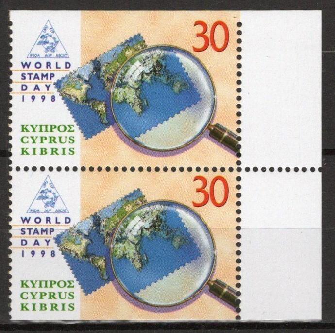 Cyprus 924 MNH Pair from Booklet World Stamp Day ZAYIX 090222S136