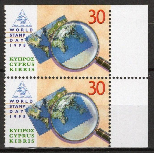Cyprus 924 MNH Pair from Booklet World Stamp Day ZAYIX 090222S136