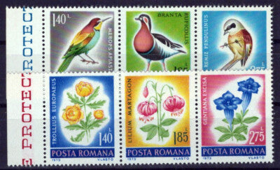 Romania 2401a-2404a MNH Birds Flowers Nature Protection ZAYIX 1224S0114