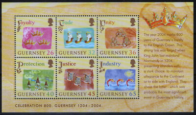 Guernsey 843a MNH British Crown Ships Fish Castles ZAYIX 080323SM65M