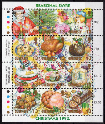 Guernsey 508 MNH Christmas Food Santa Turkey ZAYIX 080323SM52M