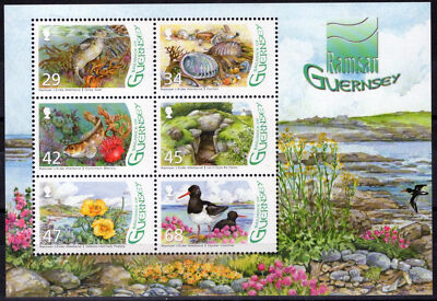 Guernsey 917a MNH Birds Flowers Fish L'Eree Wetlands ZAYIX 080323SM64M