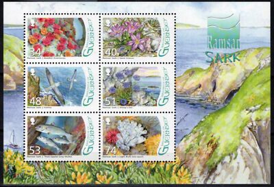 Guernsey 977a MNH Fish Birds Flowers Marine Life Wetlands ZAYIX 080323SM72M
