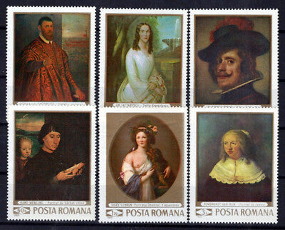 Romania 2124-2129 MNH Paintings Art Portraits Women ZAYIX 1224S0122