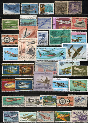 Aviation Stamp Collection Mint/Used Planes Transportation ZAYIX