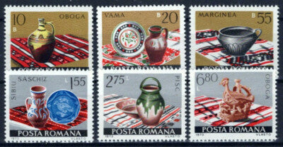 Romania 2437-2442 MNH Regional Pottery Cloths ZAYIX 1224S0123
