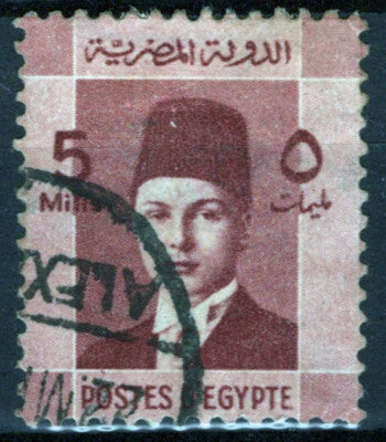 Egypt 210 Used 5m red brown Royalty King Farouk ZAYIX 013123S67