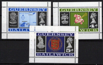 Guernsey 13a, 14a, 28a MNH Bklt Pane of 1 Maps Flowers ZAYIX 021423S92