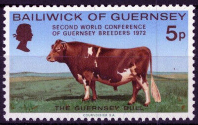 Guernsey 68 MNH Guernsey Breeders Bull Farm Animals ZAYIX 021423S97M
