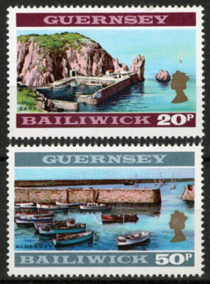 Guernsey 54-55 MNH Boats Harbors ZAYIX 021423S99M