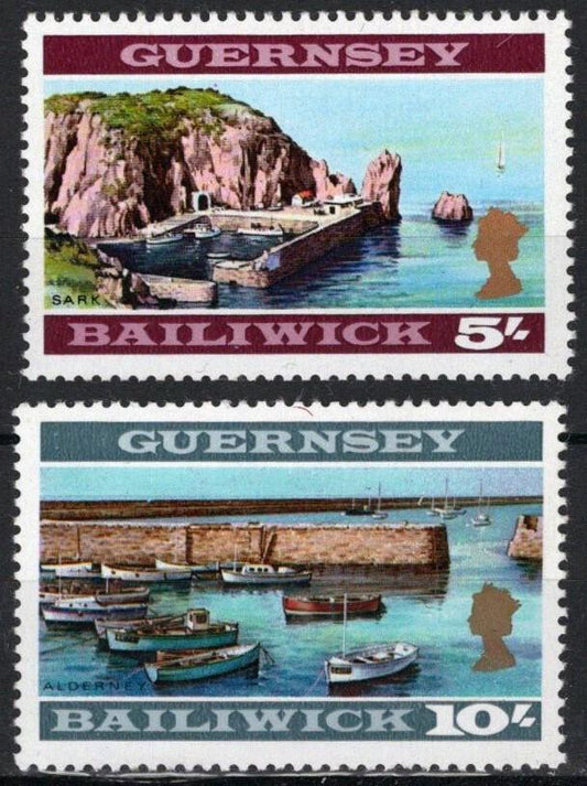 Guernsey 21-22 MH Creux Harbor Braye Harbor Ships ZAYIX 021423S109