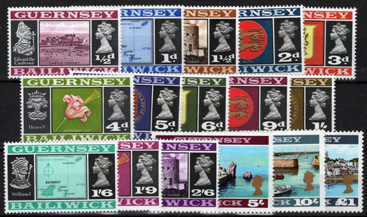Guernsey 8-23a MNH Castles Maps Flowers Coat of Arms Harbors ZAYIX 021423S105M