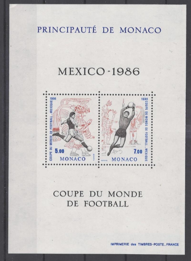 Monaco 1532 MNH World Cup Soccer Mexico 1986 Zayix Stamps 0225M0005M