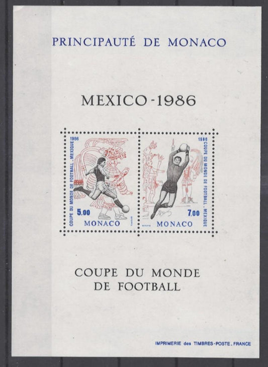Monaco 1532 MNH World Cup Soccer Mexico 1986 Zayix Stamps 0225M0005M