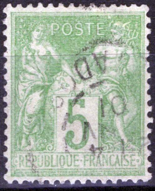 France 104 Used 5c yel grn Peace & Commerce 051023SM69