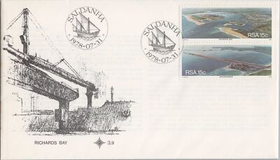 South Africa 504a FDC New Harbors pair Shipping Ships ZAYIX 080722SM11