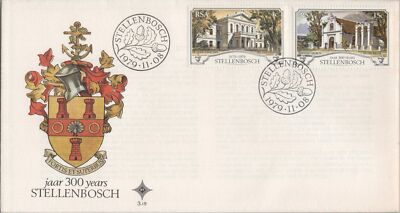 South Africa 529-530 FDC Stellenbosch University 300th Year ZAYIX 080722SM21