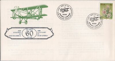 South Africa 494 Event Cover 60 Years of Aviation - Biplane ZAYIX 080722SM27