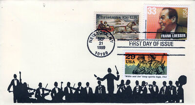 US 3350 FDC SMB Cachets Broadway Songwriter Frank Loesser ZAYIX 0824M0104
