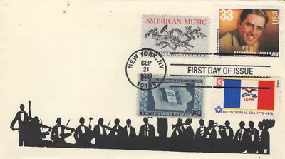 US 3349 FDC SMB Cachets cachet, Broadway, Meredith Willson ZAYIX 0824M0106